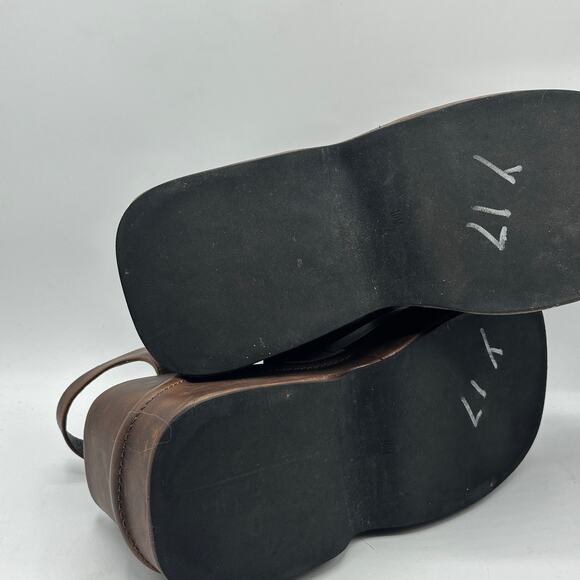 DELIAS x DOLLS KILL Catching Flights Platform Mules Brown Y2K 90s Sz 10 - Picture 6 of 9